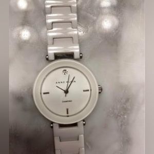 Anne Klein ceramic white watch
